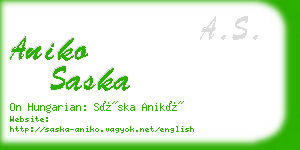 aniko saska business card